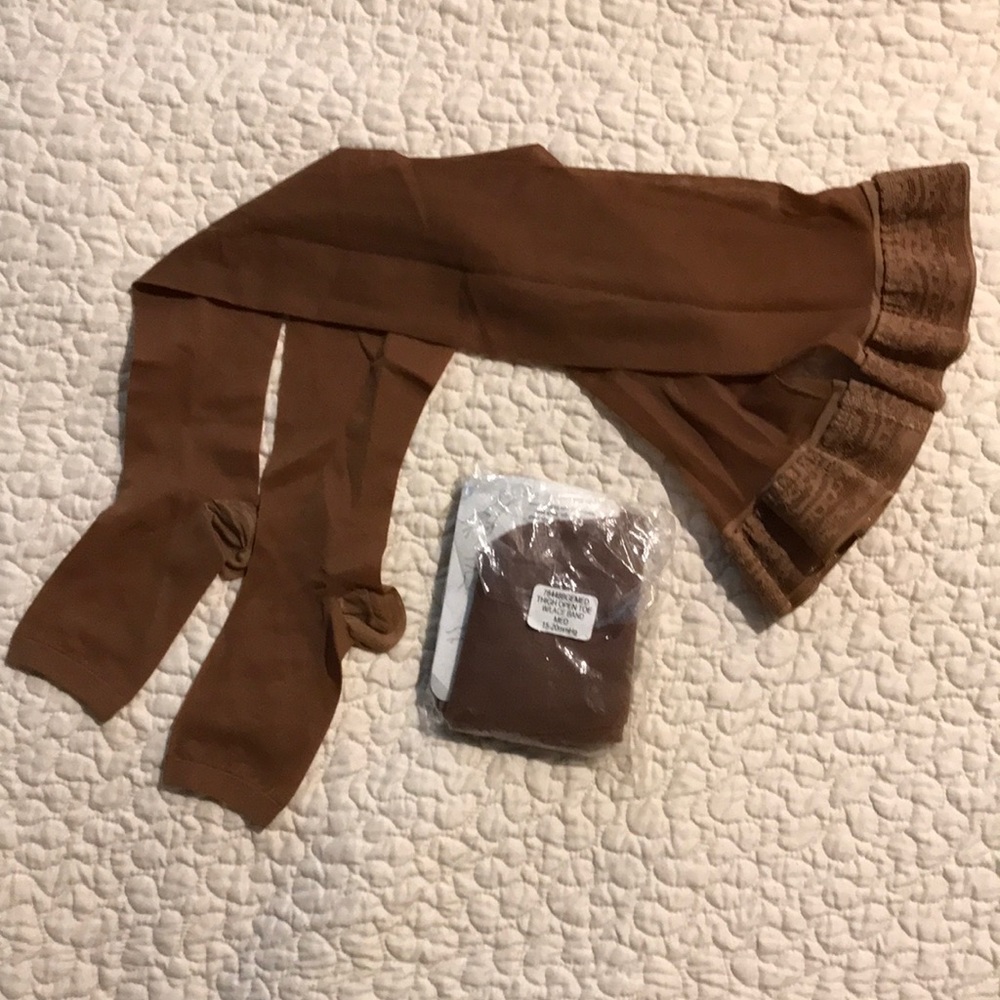 Beige/ tan Thigh Open toe with lace band